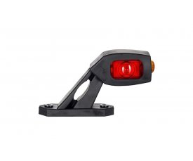 LD 2109P Выносной габаритный фонарь HOR 53 3 LED рожок под углом короткий левый красный/оранжевый/белый   3функции: габарит боковой/позиционный зад/позиционный перед 52110